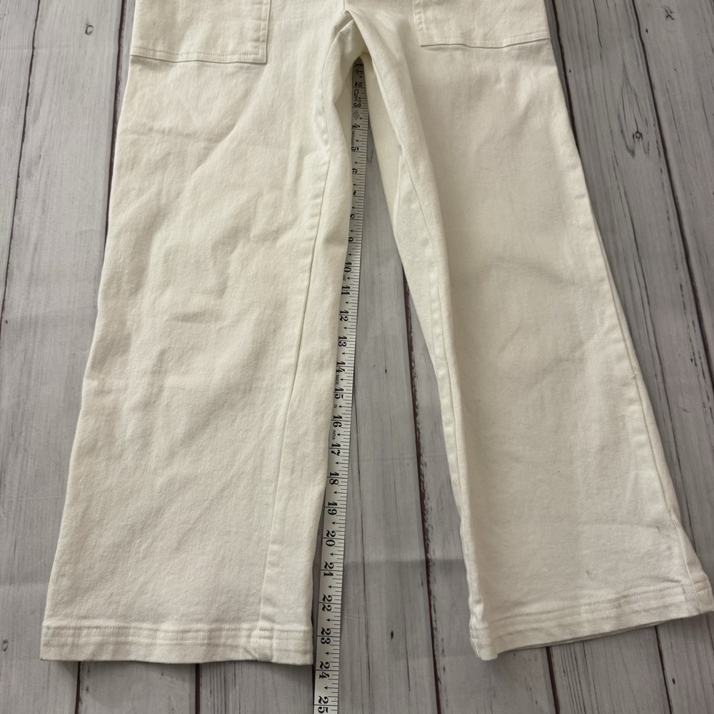 Sugar Lips White Wide Leg Jumpsuit Ruffle Sleeve Cutout Back Boho Small Talon - Picture 4 of 8